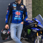 Chaqueta de Cuero Jonathan Rea Yamaha SBK 2025 – Personalizada