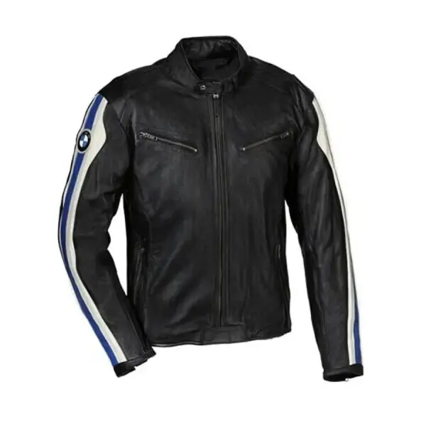 New Black BMW Motorrad Racing Biker Leather Jacket