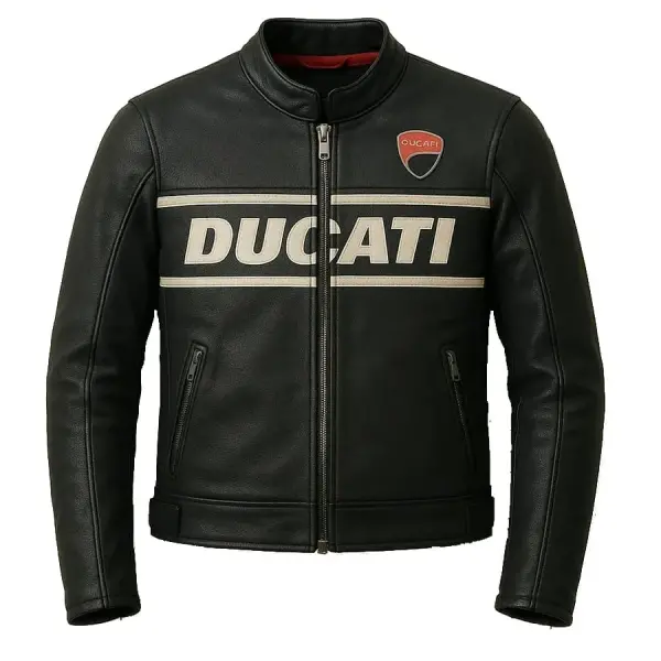 NEW Ducati Leather Motorcycle Racing Jacket