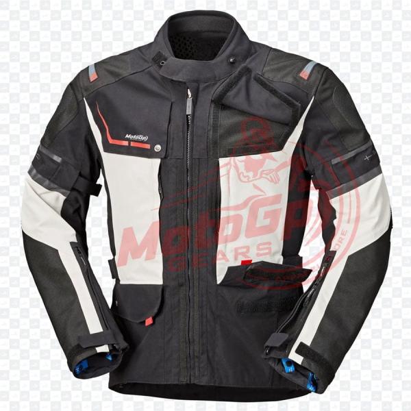 OrionWave Black Textile Racing Jacket Sleek Durable