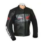 Giacca Moto Honda in Pelle – Abbigliamento Racing in Pelle Bovina con Protezioni CE