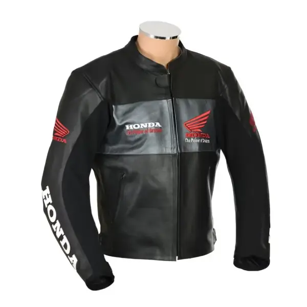 Honda Motorcycle Leather Jacket – Cowhide Racing Biker Gear with CE Armor
