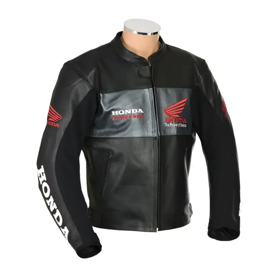 Giacca Moto Honda in Pelle – Abbigliamento Racing in Pelle Bovina con Protezioni CE