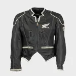 Veste de Moto en Cuir Noir Honda x Suomy 2007