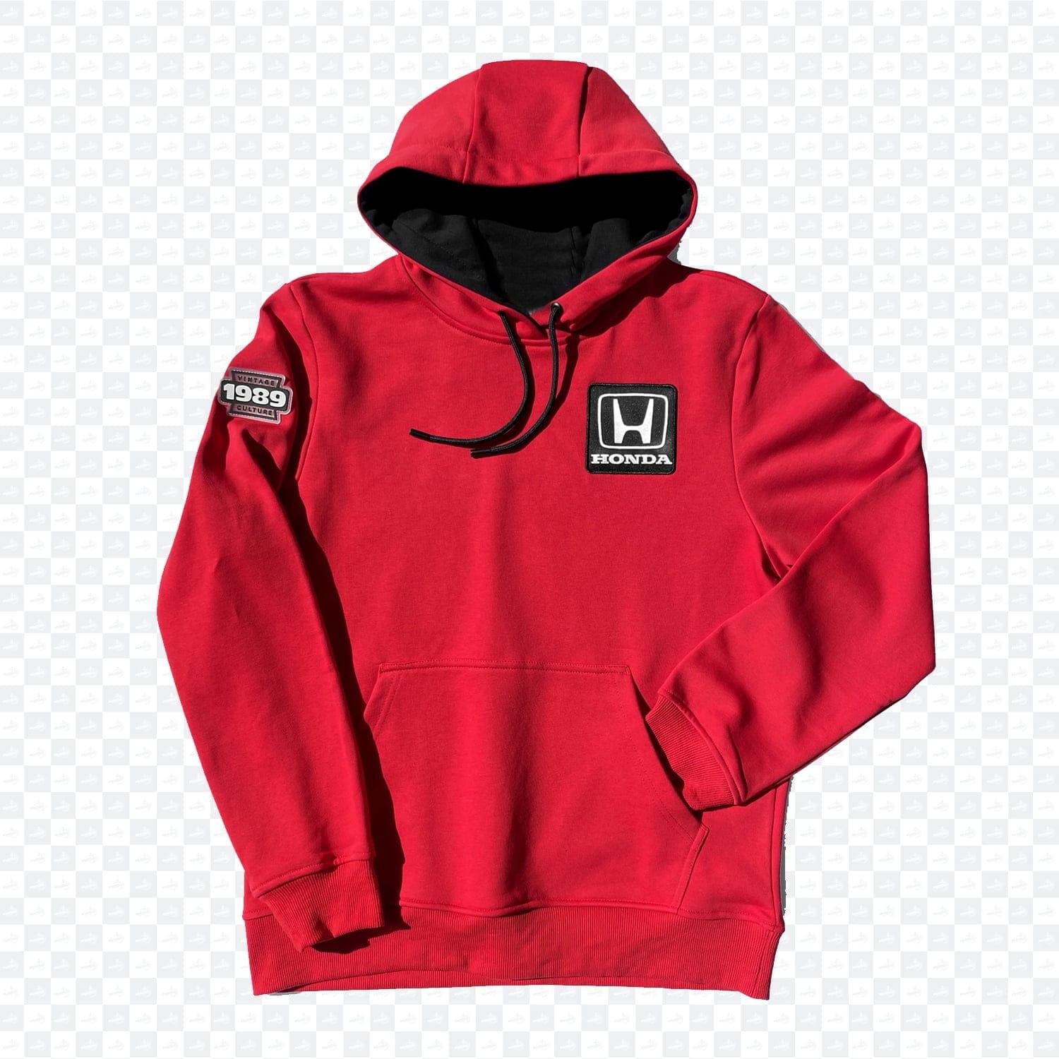 1989 Honda Grand Prix Racing Team Rotes Hoodie – Offizielle Rennbekleidung