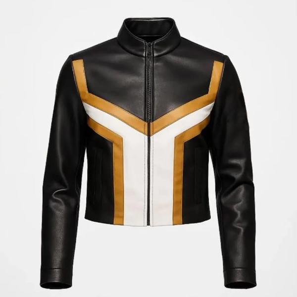 Giacca in Pelle Cropped Hawk-Girl