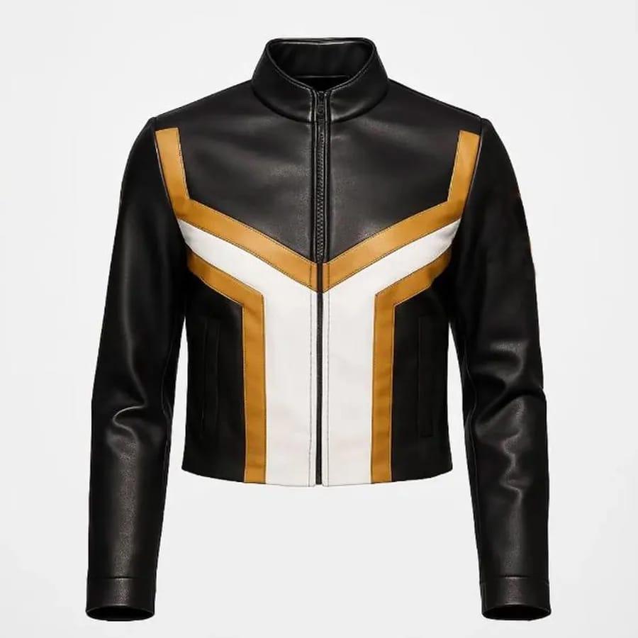 Hawk-Girl Cropped Lederjacke