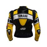 Veste de Moto en Cuir Haute Performance Noir & Jaune