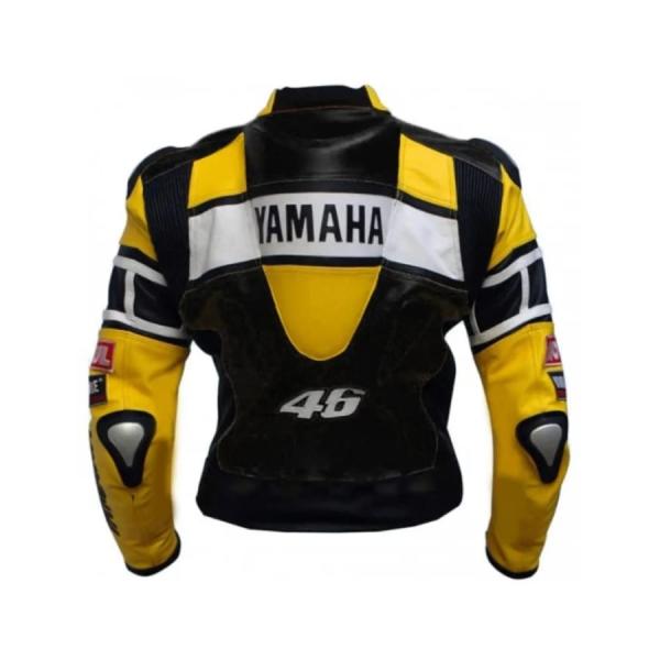 Veste de Moto en Cuir Haute Performance Noir & Jaune