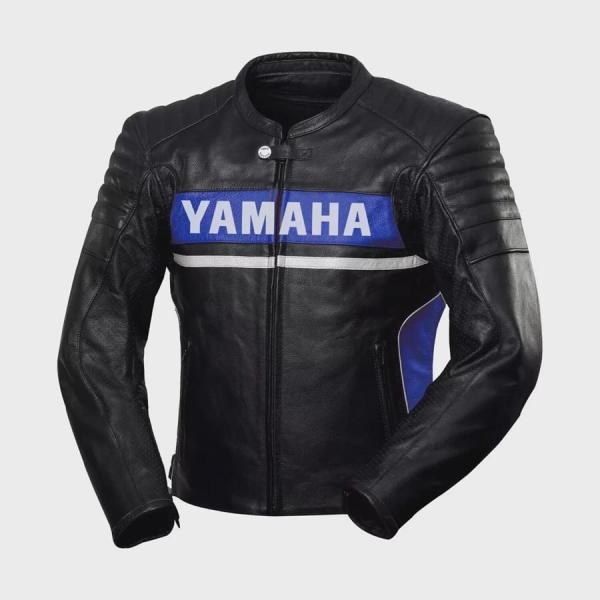 Handmade Cowhide Leather Yamaha Biker Jacket