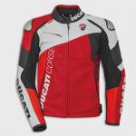 Handgefertigte Herren Ducati Racing Lederjacke – Rot & Weiß