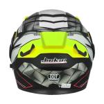 Casco JIEKAI JK-902 Verde Neon Fluorescente Doppia Visiera – Omologato DOT con Spoiler Integrato e Linee Rosse