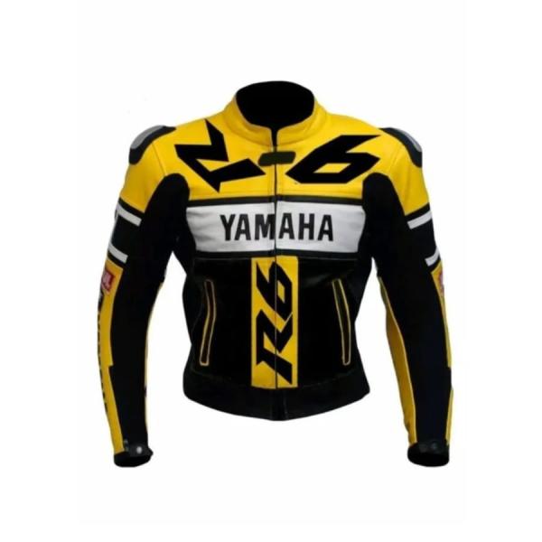 Black & Yellow High-Performance Leather Motorcycle Racing Jacket