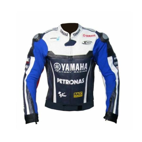 Yamaha Biker Racing Leather Jacket – Handmade Genuine Cowhide Leather