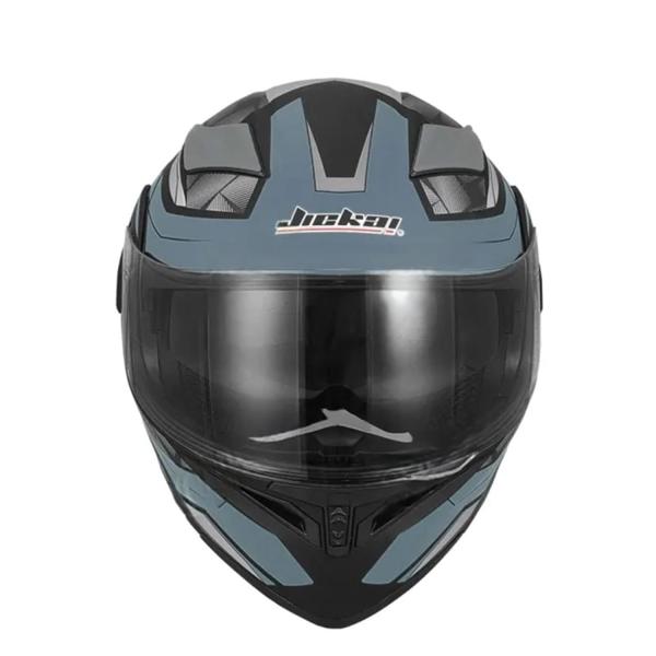 Jiekai JK902 Abstract Gray Flip-Up Motorcycle Helmet – DOT Certified | Dual Visor | Bluetooth Ready | Ventilated Comfort