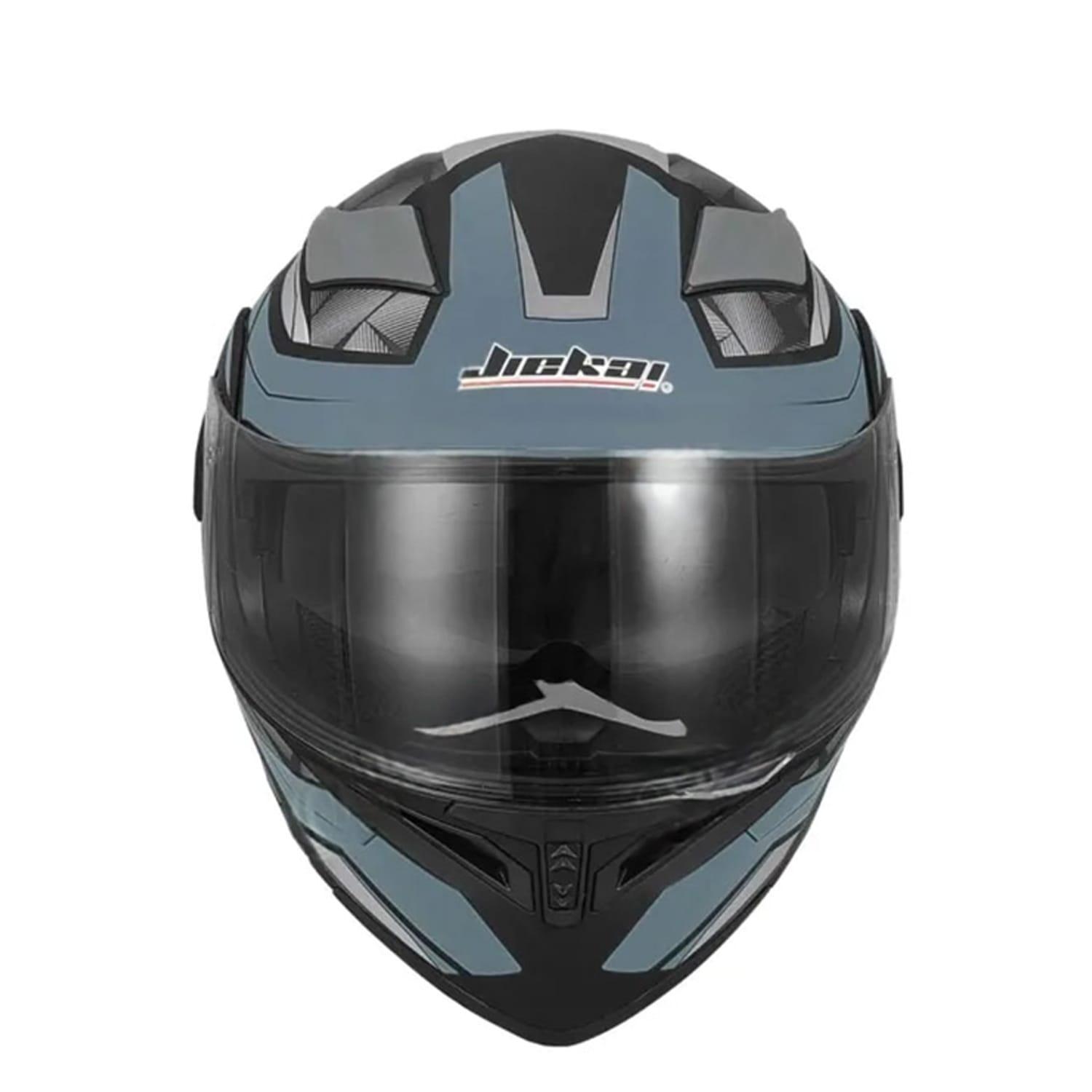 Casco de Moto Jiekai JK902 Gris Abstracto – Certificado DOT | Visera Doble | Bluetooth Ready | Confort Ventilado