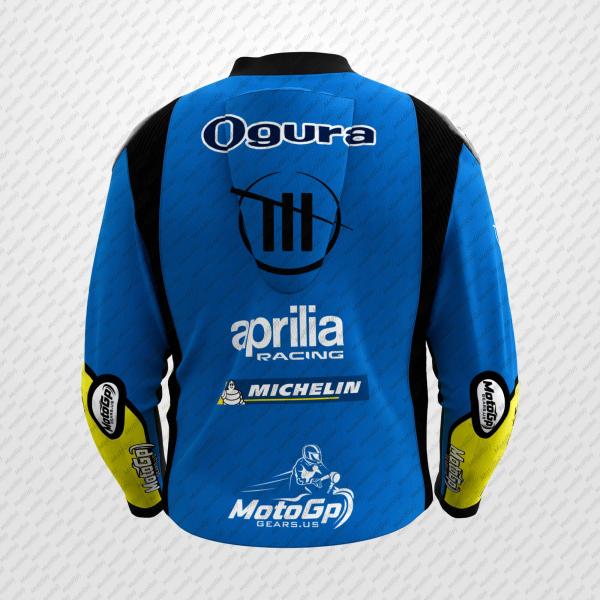 Veste de Course Ai Ogura Aprilia Trackhouse Bleu Ciel 2025
