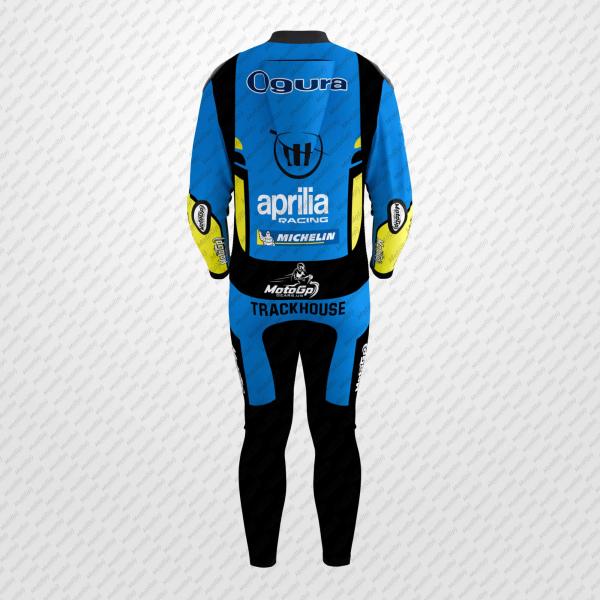 Ai Ogura Trackhouse Sky Blue Aprilia Leder-Rennanzug 2025 – Premium CE-zertifiziert