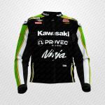 Veste en Cuir Alex Lowes Kawasaki Ninja Racing Noire – Pro Rider Edition