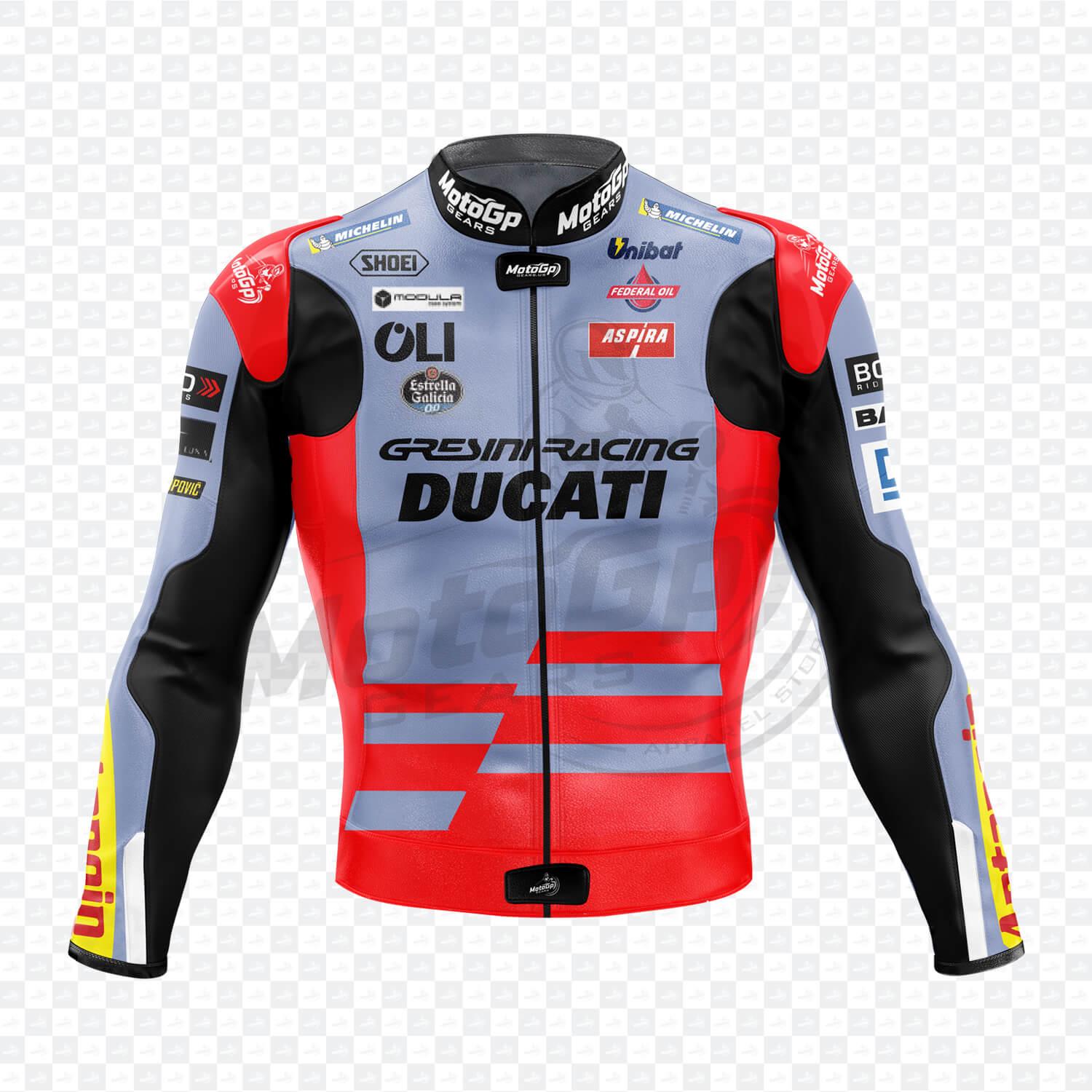 Alex Marquez MotoGP 2023 Team Gresini Ducati Renn-Lederjacke – Pro Edition