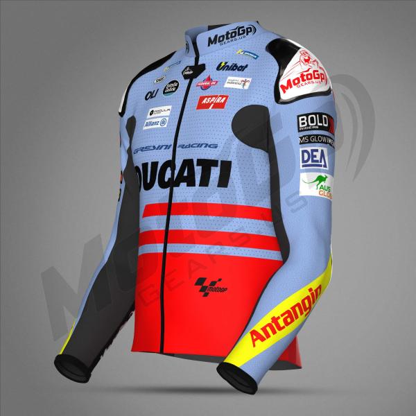 Alex Marquez 2024 Ducati Gresini Racing Lederjacke – Offizielle MotoGP Jacke