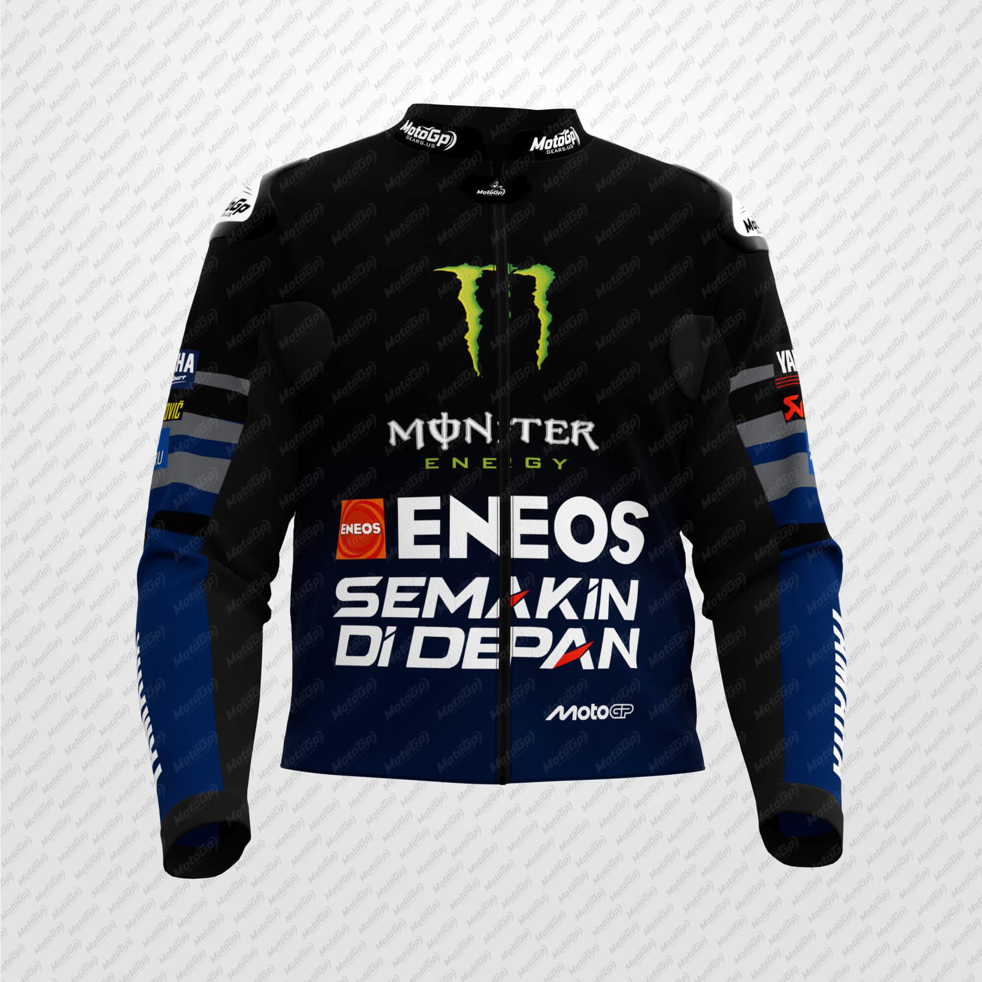 Alex Rins Monster Energy Yamaha 2025 Rennstrecken-Lederjacke – Pro Edition