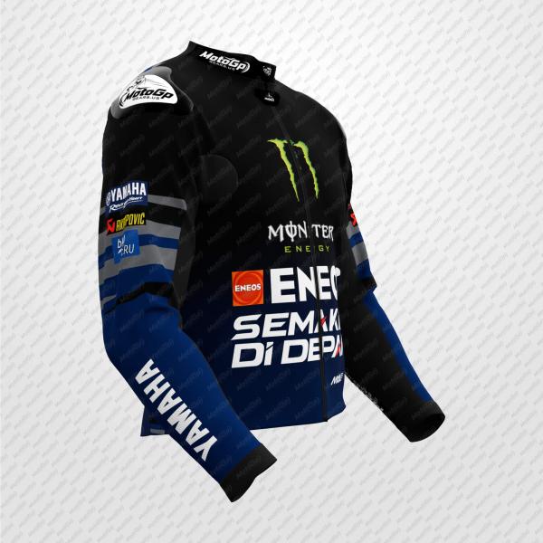 Alex Rins Monster Energy Yamaha 2025 Rennstrecken-Lederjacke – Pro Edition