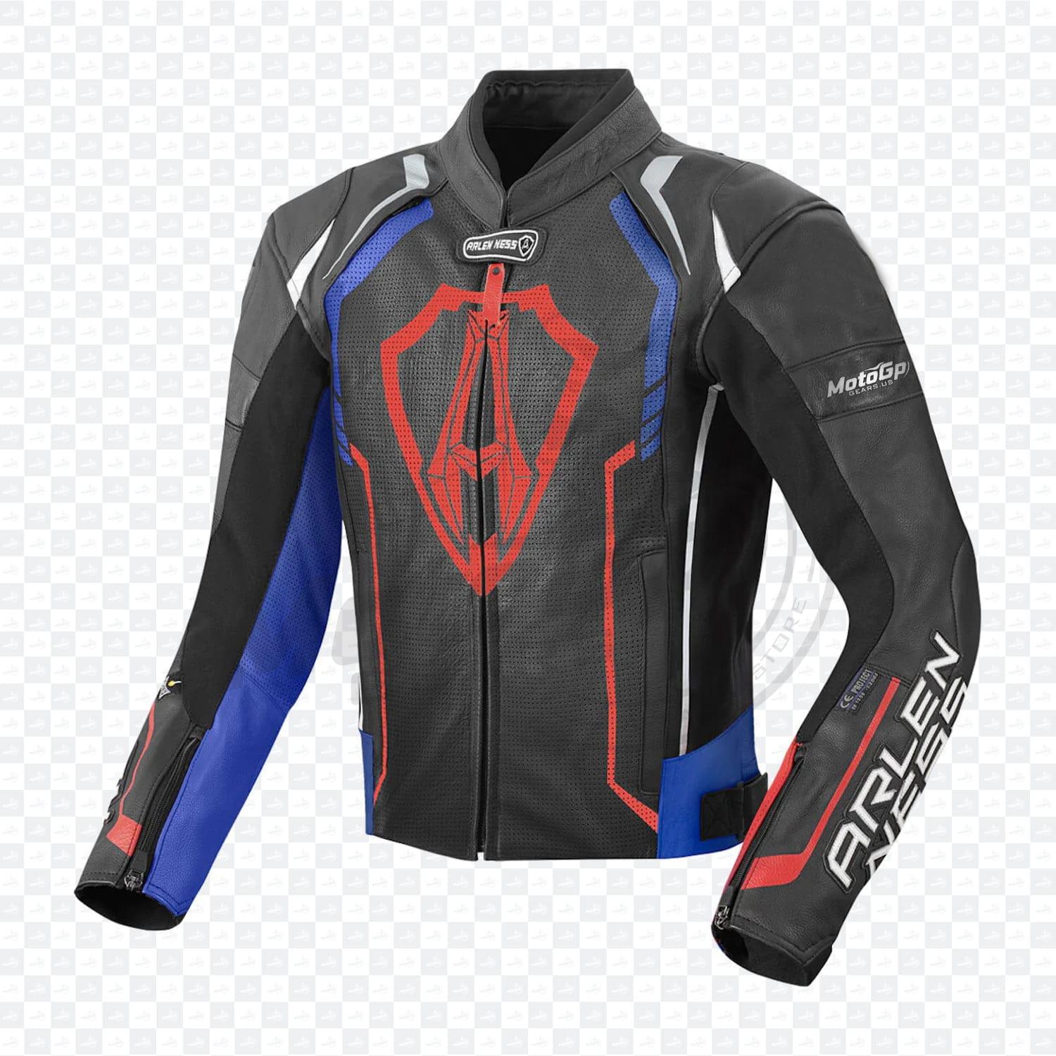 Arlen Ness Track Motorrad-Lederjacke – MotoGP Gears