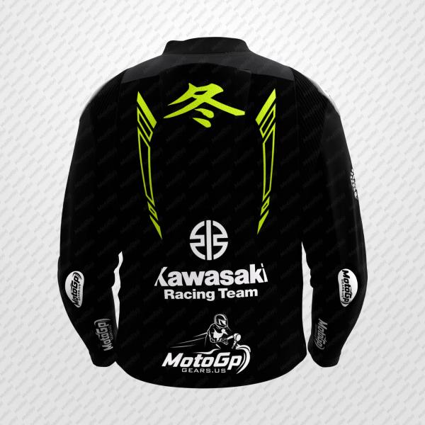 Axel Bassani Kawasaki Racing Black Leather Jacket