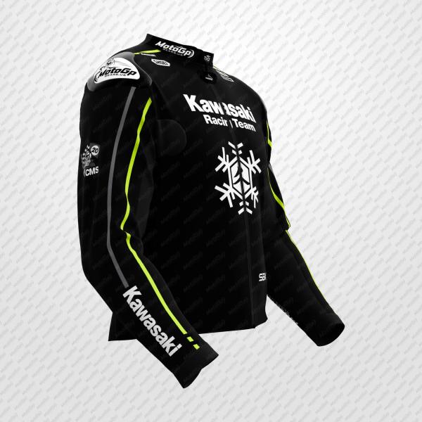 Axel Bassani Kawasaki Racing Black Leather Jacket
