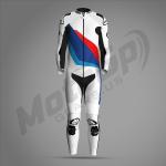Traje de Carrera BMW 2024 Pro Race Comp Blanco – Cuero MotoGP Premium