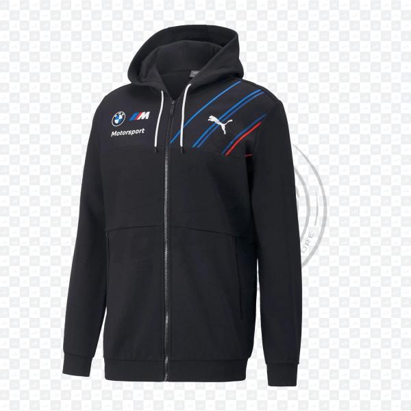 BMW Motorsports Full Zip Hooded Black Sweatshirt