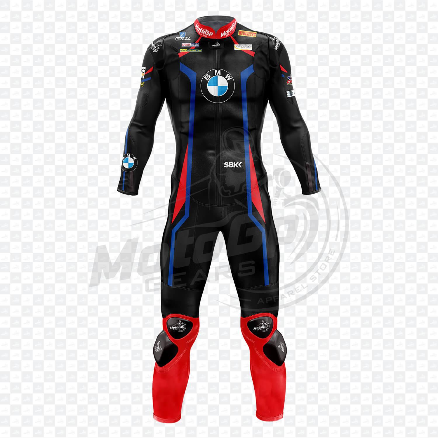 Traje de Moto BMW Tom Sykes 2019 WSBK de Una o Dos Piezas en Cuero