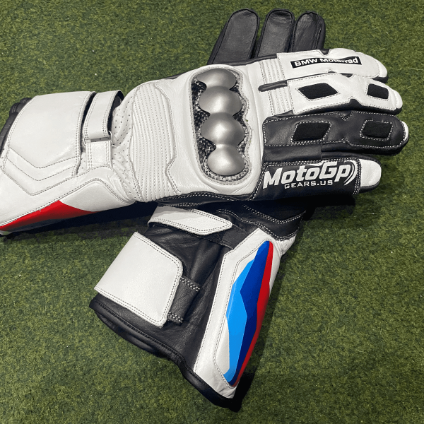 BMW Track GP TECH Motorcycle Racing Leather Gloves
