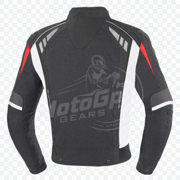 Quantum Stride Black Textile Racing Jacket