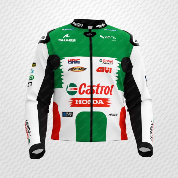 Johann Zarco Castrol Honda 2025 Motorcycle Leather Jacket – Pro Edition