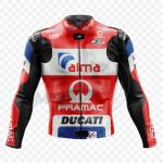 Giacca in Pelle Ducati Danilo Petrucci 2018 Red Biker