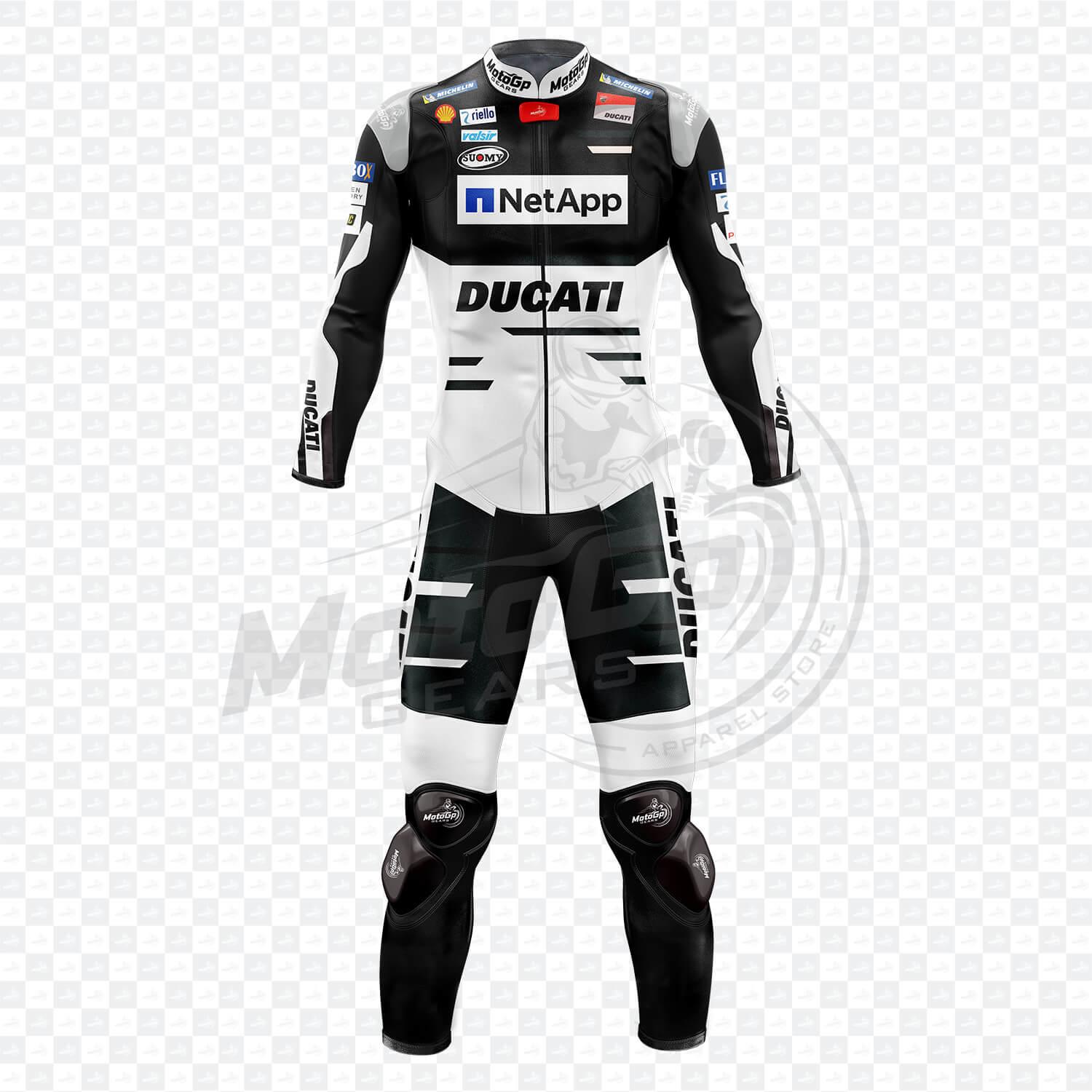 Ducati Andrea Dovizioso 2018 Racing Black Ein- oder Zweiteiliger Leder Motorradanzug