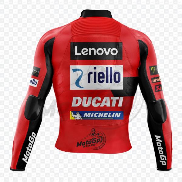 Giacca in Pelle Enea Bastianini MotoGP 2023 Ducati – Replica Ufficiale