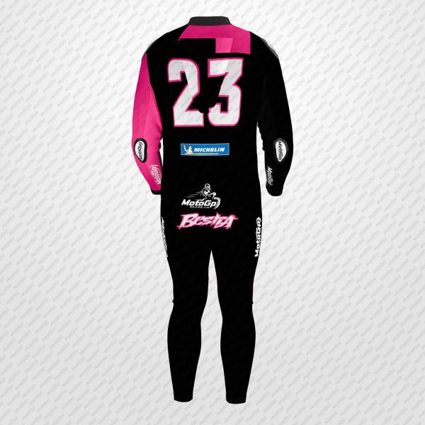 Tuta da Corsa in Pelle Enea Bastianini Pro Race 2024 – Black Series