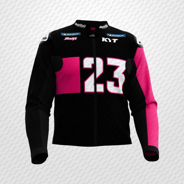 Enea Bastianini Motorcycle Racing Jacket – 2024 Black Edition