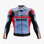 Veste MotoGP Fabio Di Giannantonio 2022 Bleu Ciel – Cuir de vachette véritable