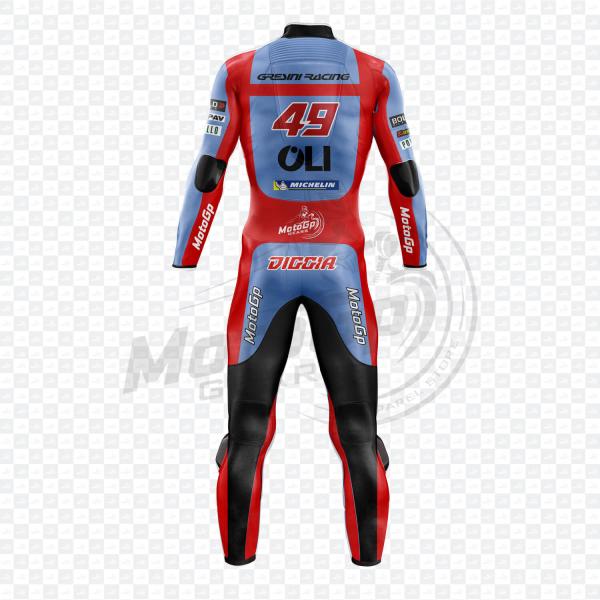 Fabio Di Giannantonio Sky Blue Ducati Leather Suit