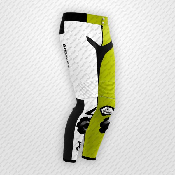 Pantalon Moto Blanc VR46 Team Ducati – Cuir Premium