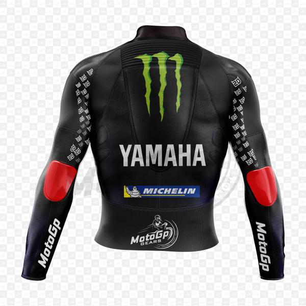 Fabio Quartararo Monster Energy Black Leather Jacket – 2022 MotoGP Edition