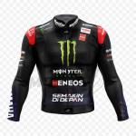 Fabio Quartararo Monster Energy Schwarzer Lederanzug