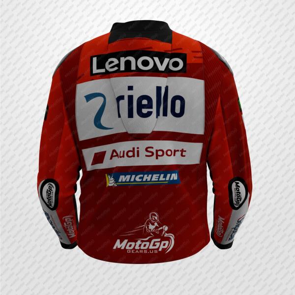Veste de Course Francesco Bagnaia 2025 Lenovo Ducati MotoGP – Cuir Premium Certifiée CE