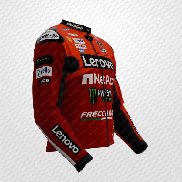 Veste de Course Francesco Bagnaia 2025 Lenovo Ducati MotoGP – Cuir Premium Certifiée CE