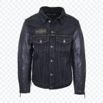 Harley Davidson Denimjacke mit Lederärmeln