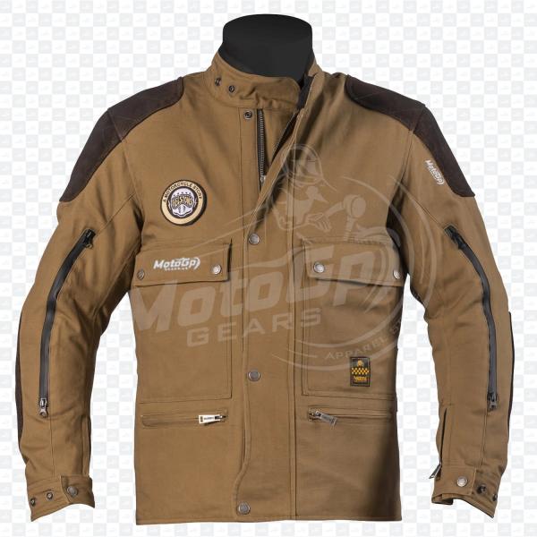 Lumen Sync Brown Textile Racing Jacket Stylish Durable